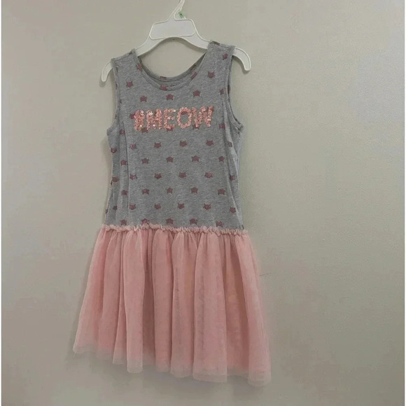 2 for $15 Children's Place Girls Sequin & Tutu Tulle Fabric Dress in pretty Pink - Picture 1 of 8